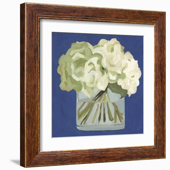 White Hydrangeas II-Emma Scarvey-Framed Art Print