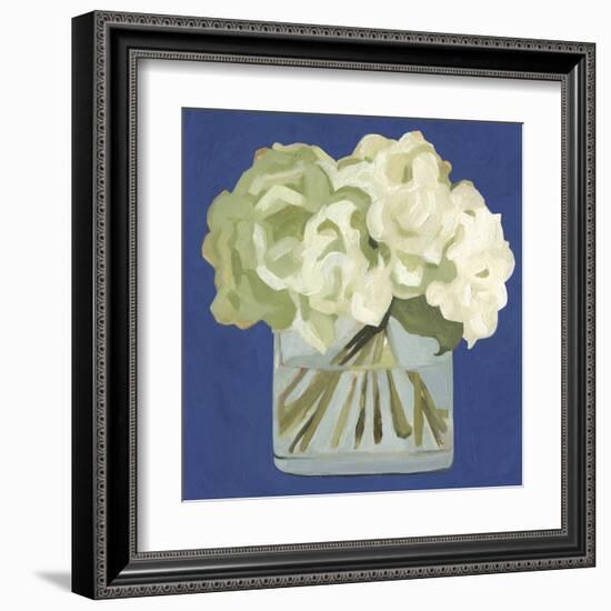 White Hydrangeas II-Emma Scarvey-Framed Art Print