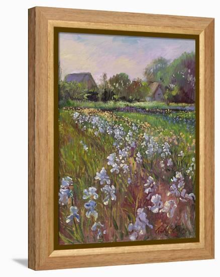 White Irises and Farmstead-Timothy Easton-Framed Premier Image Canvas