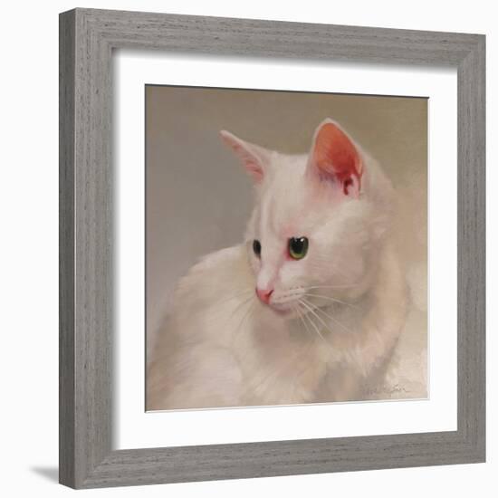 White Kitten-Diane Hoeptner-Framed Art Print