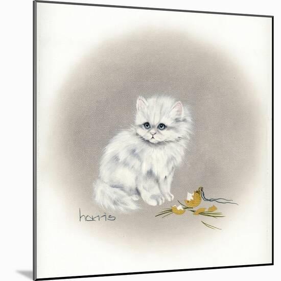 White Kitty (Ornament)-Peggy Harris-Mounted Giclee Print