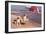 White Labradors at the Beach-null-Framed Art Print