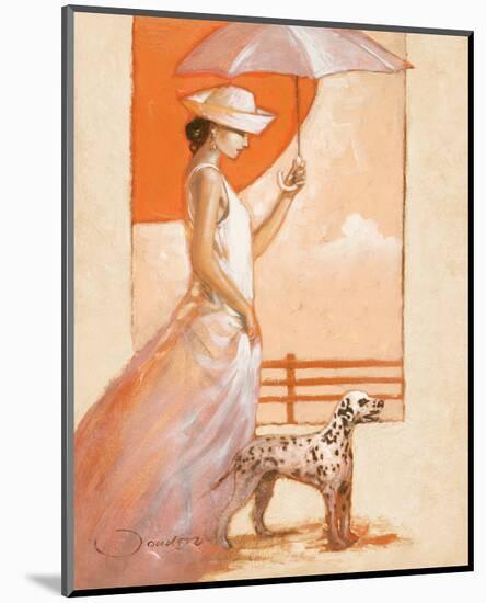 White Lady with Dalmatian-Joadoor-Mounted Art Print
