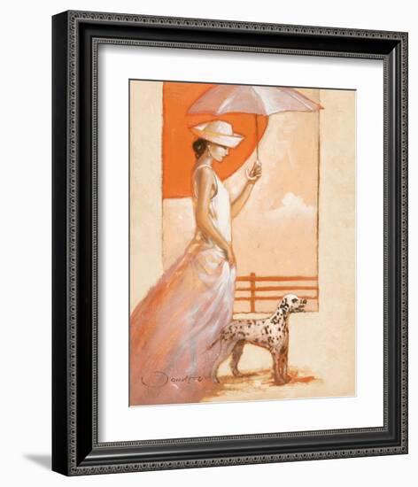 White Lady with Dalmatian-Joadoor-Framed Art Print