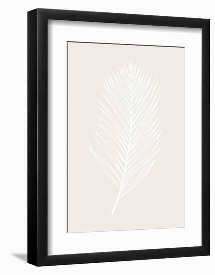 White Leaf-Design Fabrikken-Framed Art Print