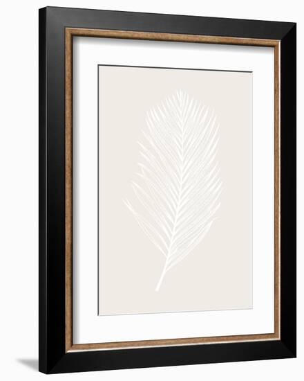 White Leaf-Design Fabrikken-Framed Art Print