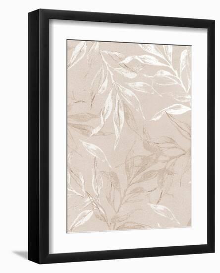 White Leaves 2-Design Fabrikken-Framed Art Print