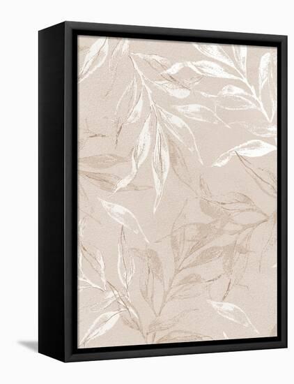 White Leaves 2-Design Fabrikken-Framed Stretched Canvas