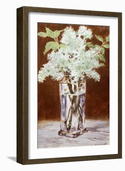 White Lilac in a Crystal Vase, 1882-Edouard Manet-Framed Giclee Print