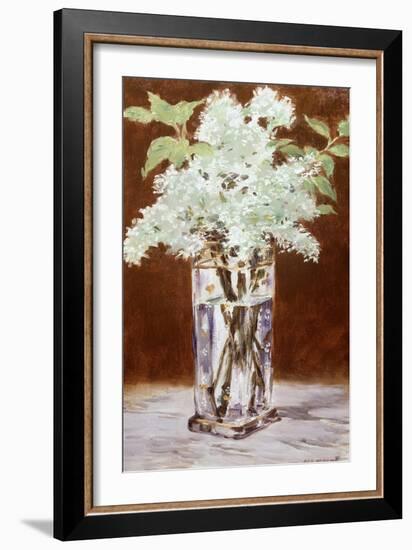 White Lilac in a Crystal Vase, 1882-Edouard Manet-Framed Giclee Print