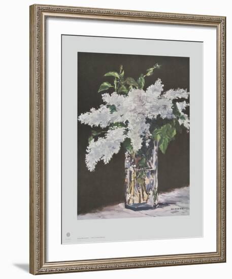 White Lilac in a Glass Vase-Edouard Manet-Framed Collectable Print