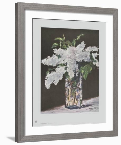 White Lilac in a Glass Vase-Edouard Manet-Framed Collectable Print