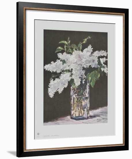 White Lilac in a Glass Vase-Edouard Manet-Framed Collectable Print