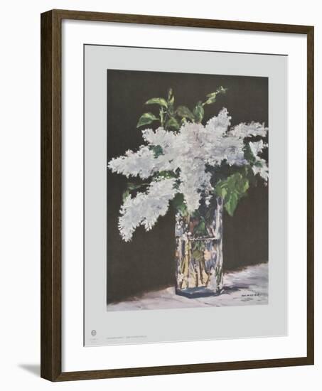 White Lilac in a Glass Vase-Edouard Manet-Framed Collectable Print