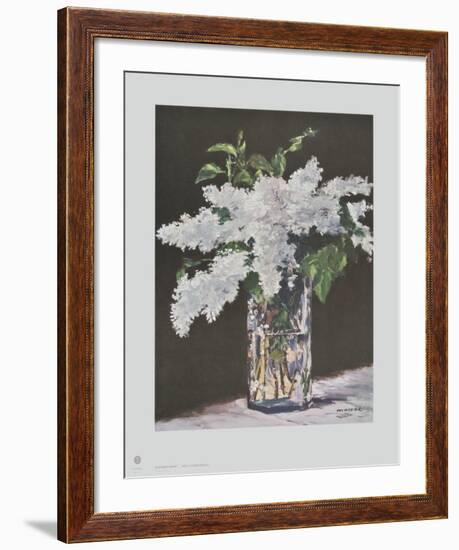 White Lilac in a Glass Vase-Edouard Manet-Framed Collectable Print