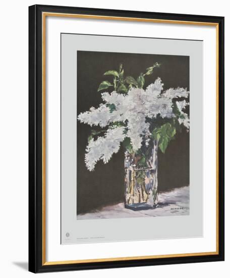 White Lilac in a Glass Vase-Edouard Manet-Framed Collectable Print