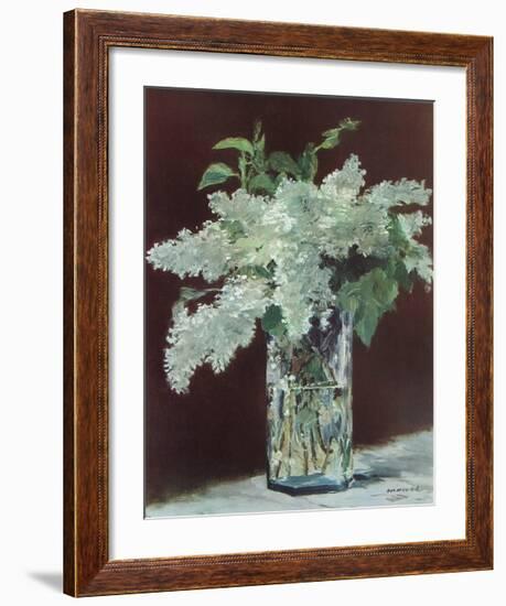 White Lilac in Glass Vase-Edouard Manet-Framed Collectable Print