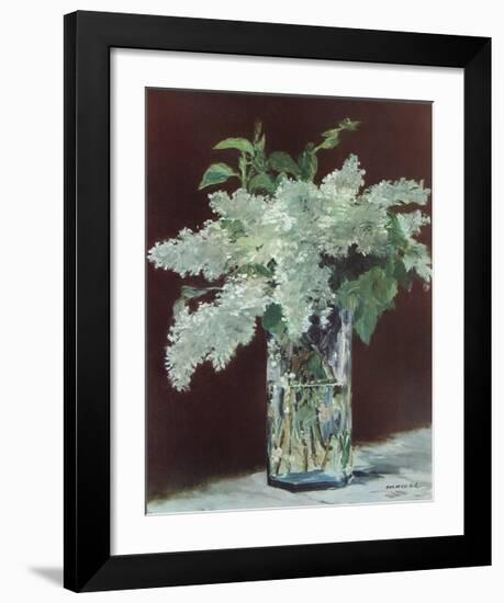 White Lilac in Glass Vase-Edouard Manet-Framed Collectable Print