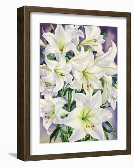 White Lilies, 2008-Christopher Ryland-Framed Giclee Print