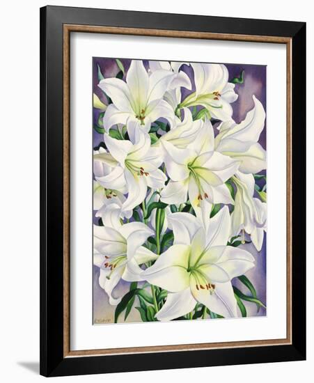 White Lilies, 2008-Christopher Ryland-Framed Giclee Print