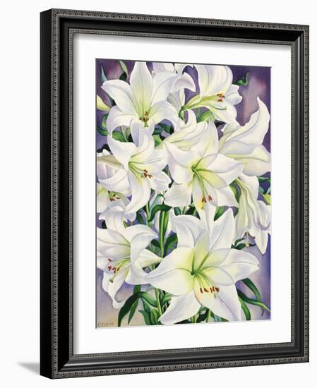 White Lilies, 2008-Christopher Ryland-Framed Giclee Print