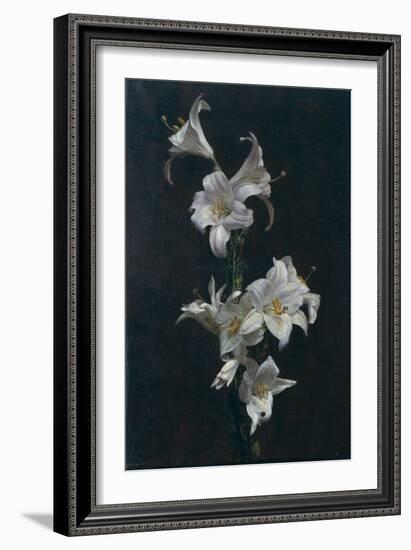 White Lilies, c.1883-Henri Fantin-Latour-Framed Giclee Print