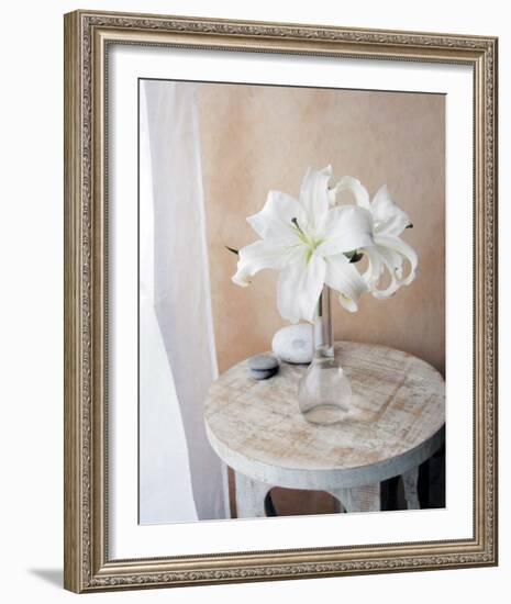 White Lilies-Amelie Vuillon-Framed Art Print