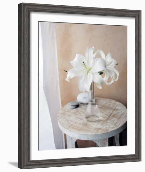 White Lilies-Amelie Vuillon-Framed Art Print