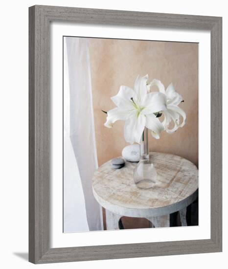 White Lilies-Amelie Vuillon-Framed Art Print