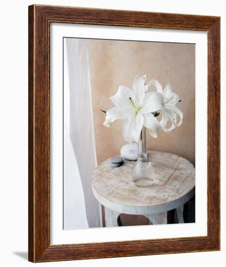 White Lilies-Amelie Vuillon-Framed Art Print