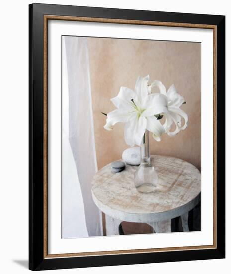 White Lilies-Amelie Vuillon-Framed Art Print