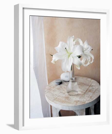 White Lilies-Amelie Vuillon-Framed Art Print