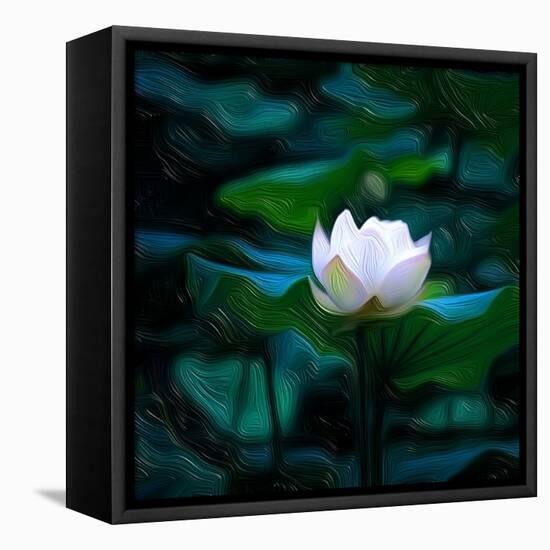 White Lily, 2021, (digital)-Scott J. Davis-Framed Premier Image Canvas
