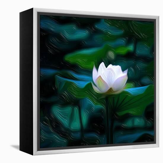 White Lily, 2021, (digital)-Scott J. Davis-Framed Premier Image Canvas