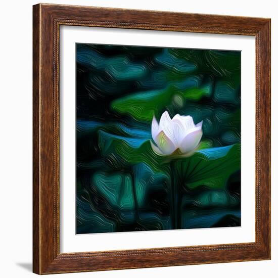 White Lily, 2021, (digital)-Scott J. Davis-Framed Giclee Print