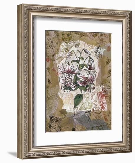 White Lily and Lace-Annabel Hewitt-Framed Art Print