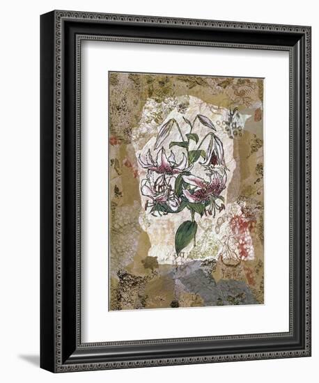 White Lily and Lace-Annabel Hewitt-Framed Art Print