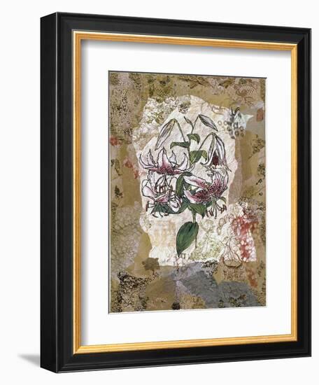 White Lily and Lace-Annabel Hewitt-Framed Art Print