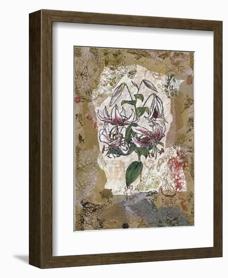 White Lily and Lace-Annabel Hewitt-Framed Art Print