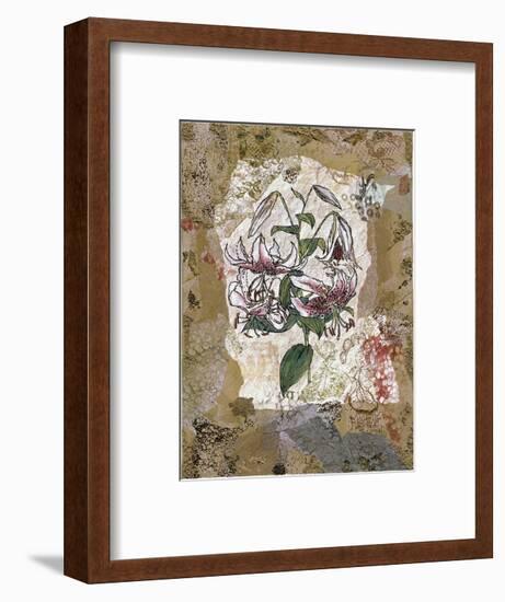 White Lily and Lace-Annabel Hewitt-Framed Art Print