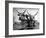 White Long-Horned Steers Teamed Up Like Oxen to Pull a Hay Wagon on the Anyala Farm-Margaret Bourke-White-Framed Premium Photographic Print