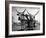 White Long-Horned Steers Teamed Up Like Oxen to Pull a Hay Wagon on the Anyala Farm-Margaret Bourke-White-Framed Photographic Print