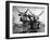 White Long-Horned Steers Teamed Up Like Oxen to Pull a Hay Wagon on the Anyala Farm-Margaret Bourke-White-Framed Photographic Print