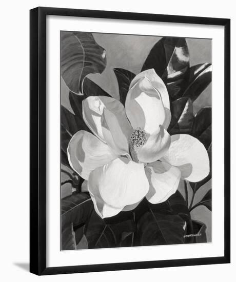 White Magnolia-Hornbuckle-Framed Art Print