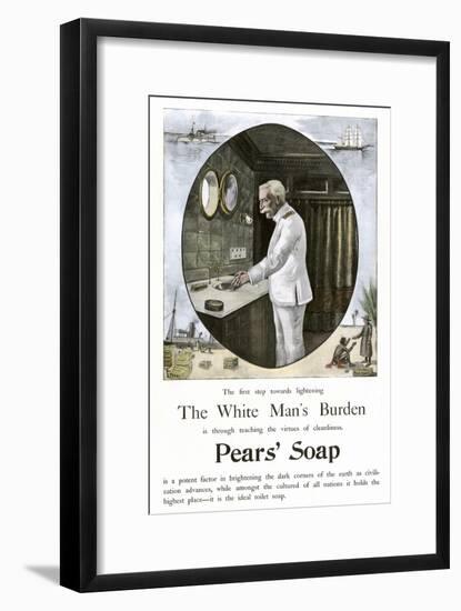 White Man's Burden Is to Teach Cleanliness-null-Framed Giclee Print