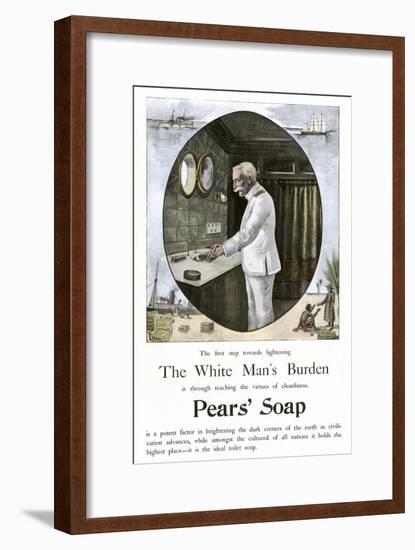 White Man's Burden Is to Teach Cleanliness-null-Framed Giclee Print