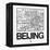 White Map of Beijing-NaxArt-Framed Stretched Canvas