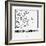 White Map of Rio De Janeiro-NaxArt-Framed Art Print