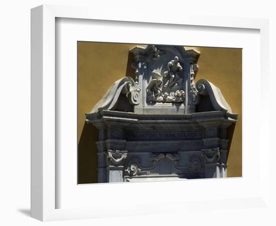 White Marble Pediment, Door to the Church of the Suffrage-null-Framed Giclee Print