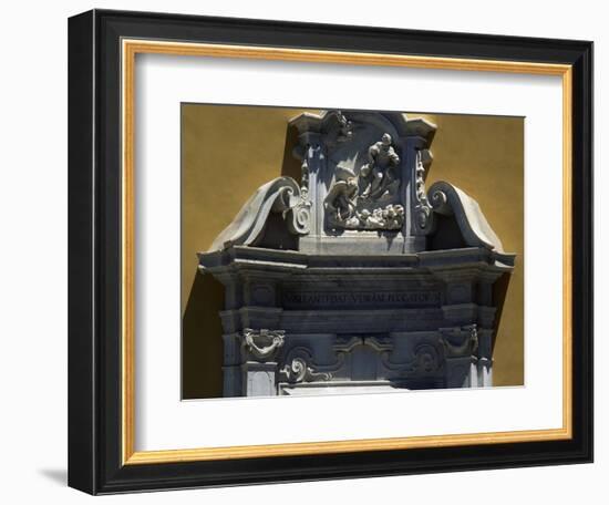 White Marble Pediment, Door to the Church of the Suffrage-null-Framed Giclee Print